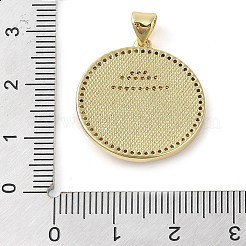 Brass Micro Pave Clear Cubic Zirconia Pendants&nbsp;KK-Q813-11A-G