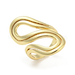 Brass Wrapped Open Cuff Rings&nbsp;RJEW-I100-01G