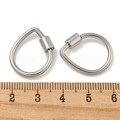 Non-Tarnish 304 Stainless Steel Screw Carabiner Lock Charms&nbsp;LS-STAS-C092-01B-P