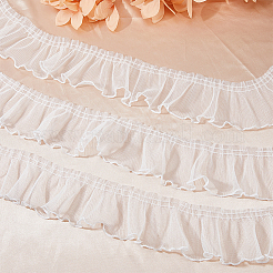 5 Yards Polyester Pleated Lace Ribbon&nbsp;OCOR-FH0001-33A