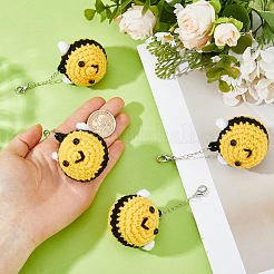 4Pcs Bees Cotton Keychains&nbsp;HJEW-FH00296