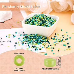 Opaque Glass Round Seed Beads&nbsp;GLAA-TAC0025-07A-02