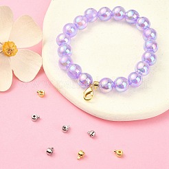8Pcs 2 Colors Brass Crimp Beads&nbsp;KK-YW0001-18