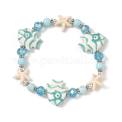 Natural Howlite Beaded Bracelets&nbsp;BJEW-JB14226