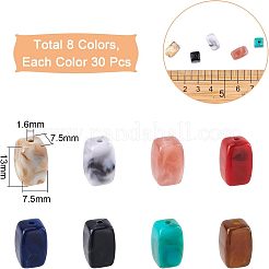 240Pcs 8 Colors Acrylic Beads&nbsp;OACR-NB0001-21
