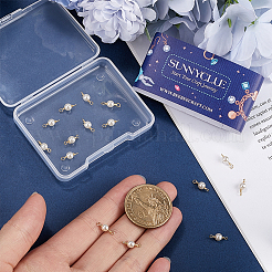 30Pcs ABS Imitation Pearl Round Bead Connector Charms&nbsp;KK-SC0005-21