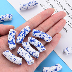 Opaque Spray Painted Acrylic Beads&nbsp;MACR-S372-001F-B05