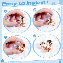 6Pcs Zinc Alloy & Rhinestone Cufflinks&nbsp;BUTT-ME0001-40