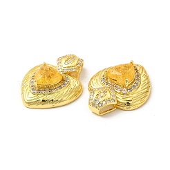 Rack Plating Brass & Rhinestone Pendants&nbsp;KK-H438-07G-07