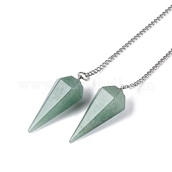 Natural Green Aventurine Dowsing Pendulum Pendants&nbsp;AJEW-N005-01E