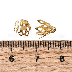 Flower Brass Bead Cap Bails&nbsp;KK-CBA1A60-23A-G