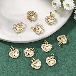 SHEGRACE Valentine's Day Brass Clear Cubic Zirconia Charms&nbsp;XGRQ3P270-571G
