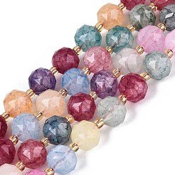 Ombre Effect Dyed Transparent Crackle Glass Beads Strands&nbsp;GLAA-Q111-10MM-M