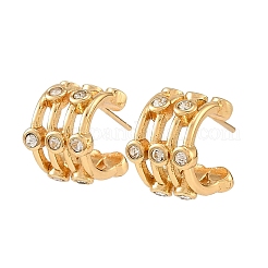 304 Stainless Steel Pave Cubic Zirconia Stud Earrings for Women&nbsp;SA-CBAF36C-04A-G