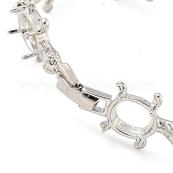 Rack Plating Brass Turtle Link Chain Bracelet Making with Tray&nbsp;BJEW-A010-01P