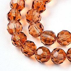 Baking Paint Transparent Glass Beads Strands&nbsp;X-DGLA-A035-T8mm-A04