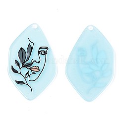 Translucent Cellulose Acetate(Resin) Pendants&nbsp;KY-T040-44