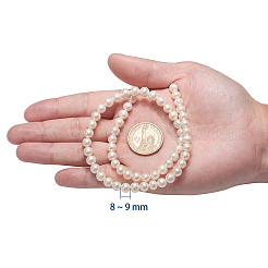 Natural Cultured Freshwater PearlBeads Strands&nbsp;PEAR-E002-04-01