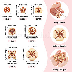 140Pcs 7 Styles Opaque Acrylic Beads&nbsp;SACR-TA0001-50