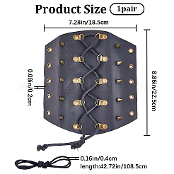 Adjustable PU Leather Cord Bracelet with Wax Cord&nbsp;AJEW-WH0415-24C