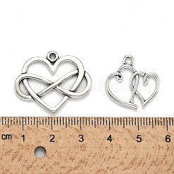 Mixed Tibetan Style Alloy Heart Pendants&nbsp;TIBEP-X0004-02-AS