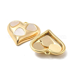 Brass Pendants with Shell&nbsp;KK-H460-13G