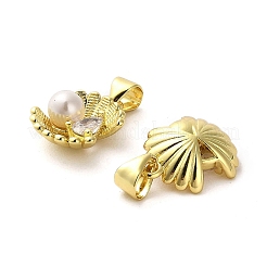 Rack Plating Real 18K Gold Plated Brass Pendants&nbsp;KK-B077-02A