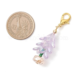 Tree Glass Seed Beads & Acrylic Pendant Decorations&nbsp;HJEW-MZ00388