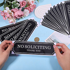 21Pcs PVC Self-Adhesive No Solicitation Sign&nbsp;AJEW-CA0004-98