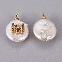 Natural Cultured Freshwater Pearl Pendants&nbsp;PEAR-F008-32G-M