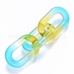 Two Tone Transparent Acrylic Linking Rings&nbsp;OACR-S036-006B-N02