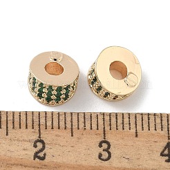 Brass Micro Pave Cubic Zirconia Spacer Beads&nbsp;ZIRC-F141-03LG-01