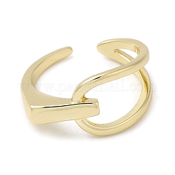 Brass Open Cuff Rings&nbsp;RJEW-Q778-52G