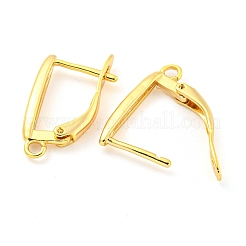 Brass Hoop Earring Findings with Latch Back Closure&nbsp;KK-M286-18G