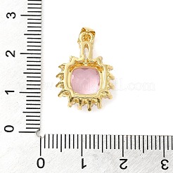 Rack Plating Brass Micro Pave Cubic Zirconia Pendants&nbsp;KK-P241-11G