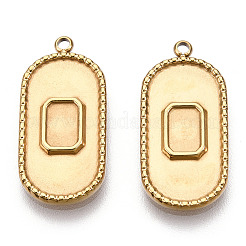 304 Stainless Steel Pendant Cabochon Settings&nbsp;STAS-T060-50G