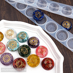 Chakra Theme Half Round Silicone Molds&nbsp;DIY-SZC0001-33