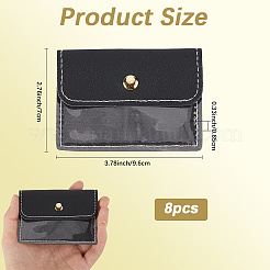 8Pcs Portable Imitation Leather Jewelry Bags for Travel&nbsp;ABAG-SP0001-38B