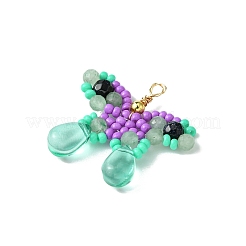 Beaded Butterfly Charms&nbsp;PALLOY-MZ00430