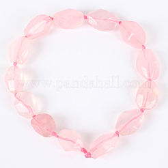 Natural Gemstone Rose Quartz Nuggets Bead Strands&nbsp;G-E218-08
