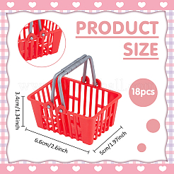18Pcs PP Hand-held Shopping Basket Display Decorations&nbsp;DJEW-PH0001-97