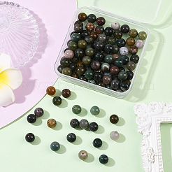 100Pcs Natural Indian Agate Beads&nbsp;G-SP0001-20C