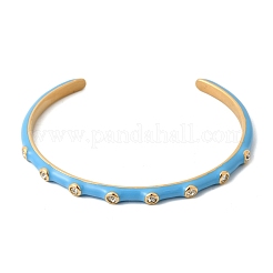 304 Stainless Steel Enamel Cuff Bangles for Women&nbsp;BJEW-D408-10G