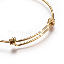 304 Stainless Steel Bangles&nbsp;BJEW-F357-01G