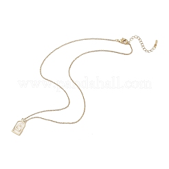 Arch Brass Pendant Necklaces&nbsp;NJEW-H051-05G
