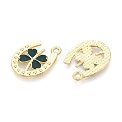 Saint Patrick's Day Alloy Enamel Pendants&nbsp;X-ENAM-T023-12B