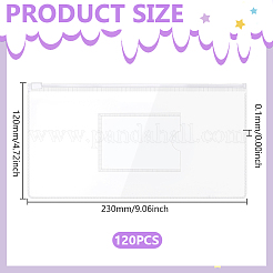120Pcs A6 Transparent PVC Plastic Zip Top Zipper Seal File Bags&nbsp;ABAG-WA0001-04
