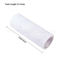 Snowflake Deco Mesh Ribbons&nbsp;LS-OCOR-P010-G01