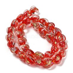 Handmade Dichroic Foil Glass Beads Strands&nbsp;DICH-U001-03G