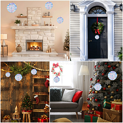3Pcs 3 Styles Plastic Round Pendant Decorations&nbsp;DIY-GF0011-71